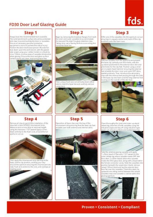 FD30S Door Leaf Glazing Guide